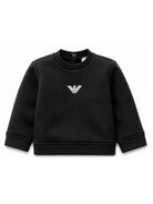 Felpa per neonato Emporio Armani Kids blu con logo aquila sul davanti EB000301 AF14681 MB053 EMPORIO ARMANI KIDS 