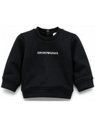 Felpa per neonato Emporio Armani Kids blu con logo sul davanti EB000301 AF14681 UB118 EMPORIO ARMANI KIDS 