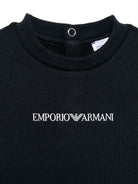 Felpa per neonato Emporio Armani Kids blu con logo sul davanti EB000301 AF14681 UB118 EMPORIO ARMANI KIDS 