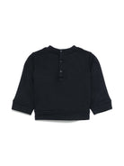 Felpa per neonato Emporio Armani Kids blu con logo sul davanti EB000301 AF14681 UB118 EMPORIO ARMANI KIDS 