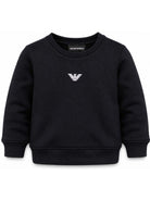 Felpa per bambino Emporio Armani Kids blu con logo aquila sul davanti EB000302 AF14681 MB053 EMPORIO ARMANI KIDS 