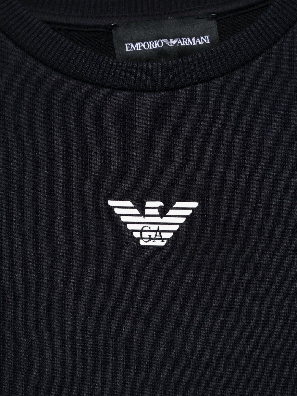 Felpa per bambino Emporio Armani Kids blu con logo aquila sul davanti EB000302 AF14681 MB053 EMPORIO ARMANI KIDS 