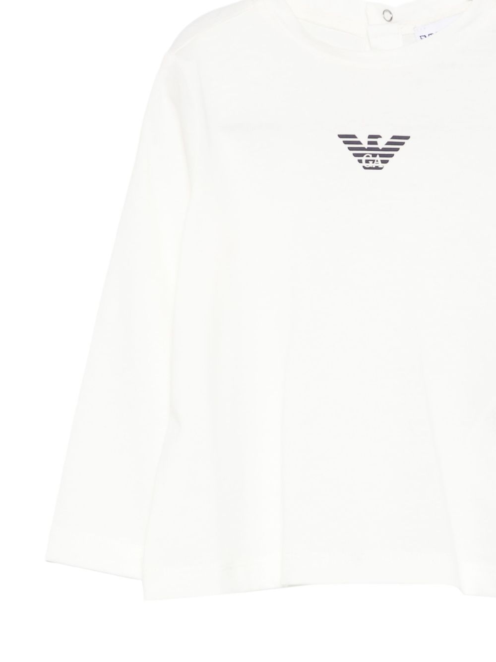 T-shirt per neonato Emporio Armani Kids bianca con logo Aquila sul davanti EB000418 AF15013 M0134 EMPORIO ARMANI KIDS 
