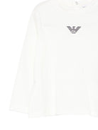 T-shirt per neonato Emporio Armani Kids bianca con logo Aquila sul davanti EB000418 AF15013 M0134 EMPORIO ARMANI KIDS 