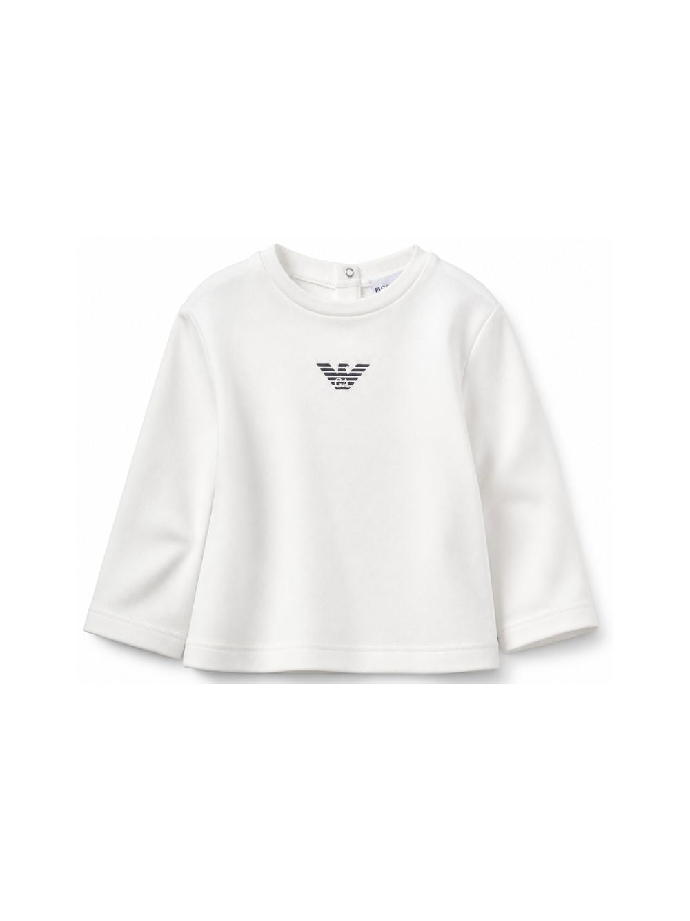 T-shirt per neonato Emporio Armani Kids bianca con logo Aquila sul davanti EB000418 AF15013 M0134 EMPORIO ARMANI KIDS 