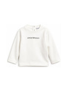 T-shirt per neonato Emporio Armani Kids bianca con logo sul davanti EB000418 AF15013 M0135 EMPORIO ARMANI KIDS 