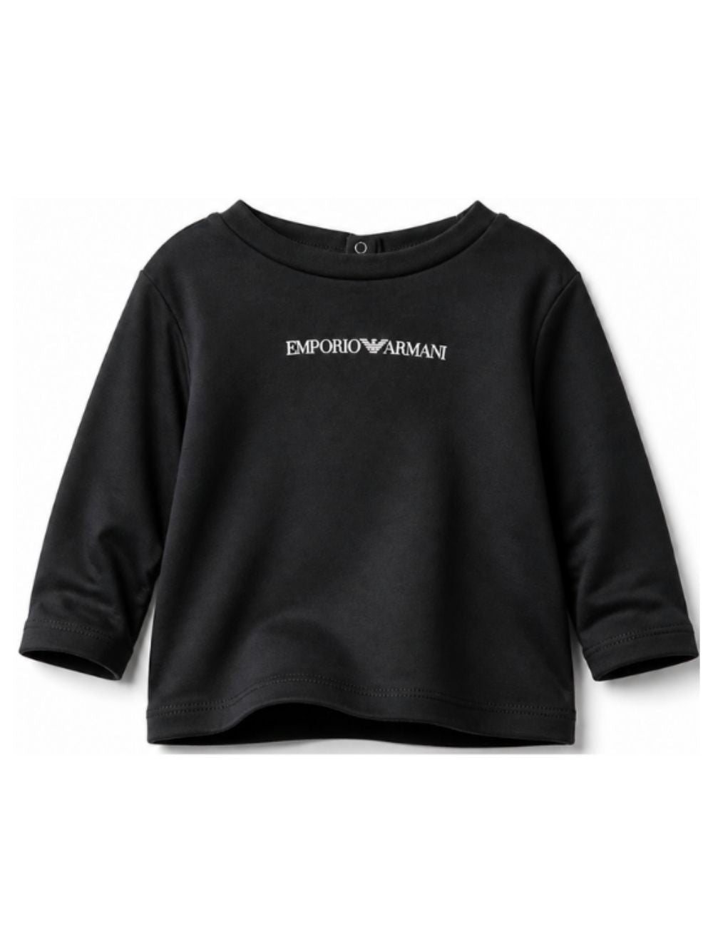 T-shirt per neonato Emporio armani nera a maniche lunghe EB000418 AF15013 MB005 EMPORIO ARMANI KIDS 