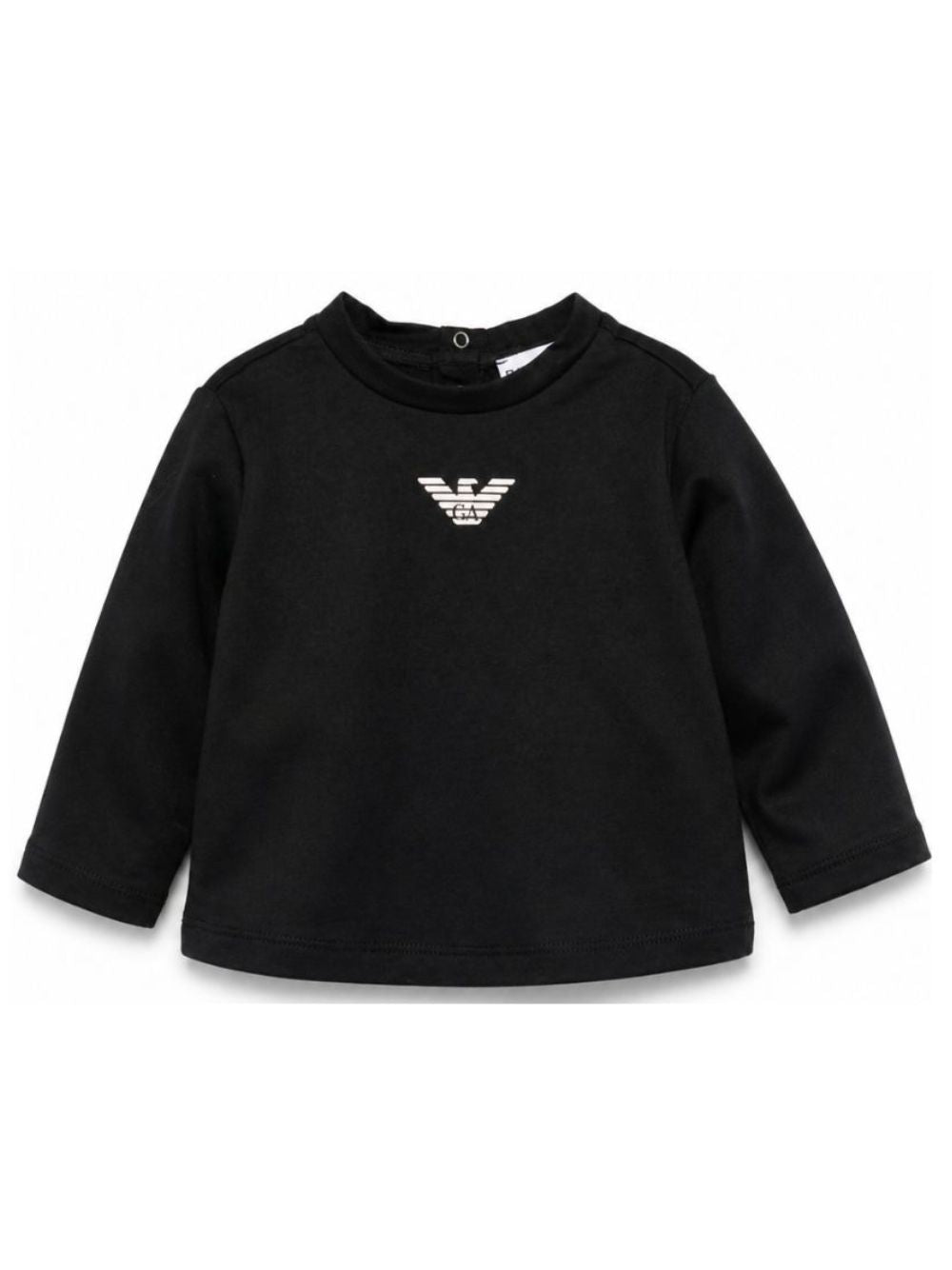 T-shirt per neonato Emporio Armani Kids blu con logo Aquila sul davanti EB000418 AF15013 MB250 EMPORIO ARMANI KIDS 