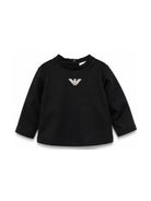 T-shirt per neonato Emporio Armani Kids blu con logo Aquila sul davanti EB000418 AF15013 MB250 EMPORIO ARMANI KIDS 