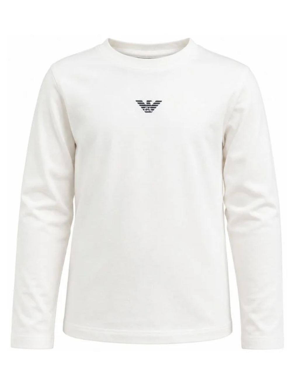 T-shirt per bambino Emporio Armani Kids bianca con dettaglio sul davanti EB000420 AF15013 M0134 EMPORIO ARMANI KIDS 