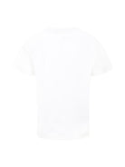 T-shirt per bambino Emporio Armani Kids bianca con logo sul davanti EB000421 AF15013 M0134 EMPORIO ARMANI KIDS 