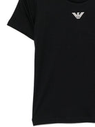 T-shirt per bambino Emporio Armani Kids blu con logo Aquila sul davanti EB000421 AF15013 MB250 EMPORIO ARMANI KIDS 