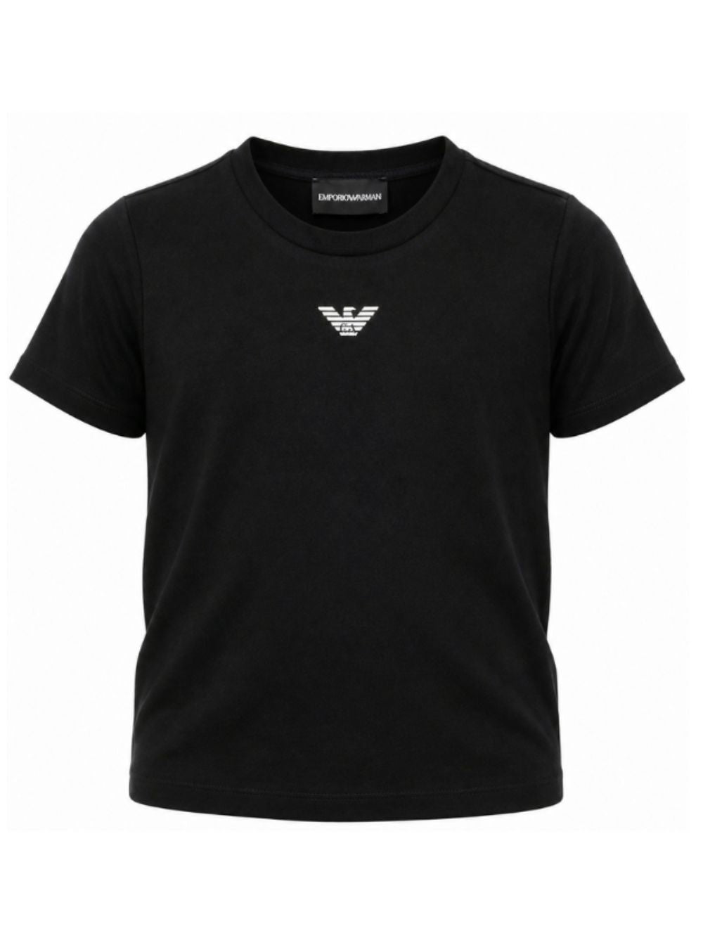 T-shirt per bambino Emporio Armani Kids blu con logo Aquila sul davanti EB000421 AF15013 MB250 EMPORIO ARMANI KIDS 