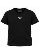 T-shirt per bambino Emporio Armani Kids blu con logo Aquila sul davanti EB000421 AF15013 MB250 EMPORIO ARMANI KIDS 