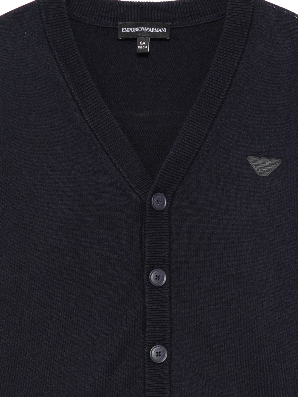 Cardigan per bambino Emporio Armani Kids blu con toppa con logo EB000437 AF28773 UB118 EMPORIO ARMANI KIDS 