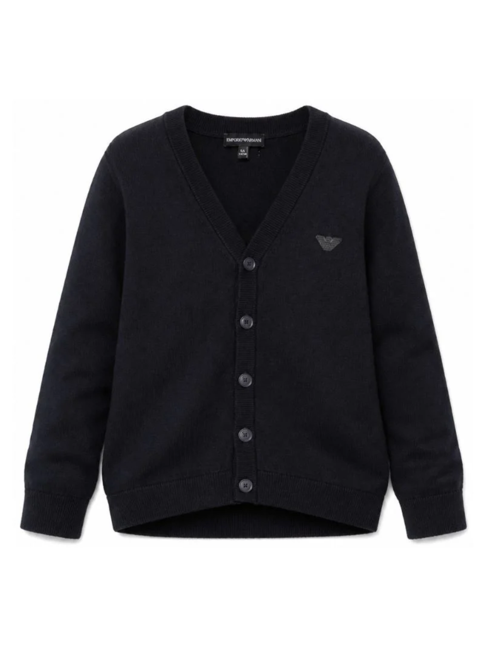 Cardigan per bambino Emporio Armani Kids blu con toppa con logo EB000437 AF28773 UB118 EMPORIO ARMANI KIDS 