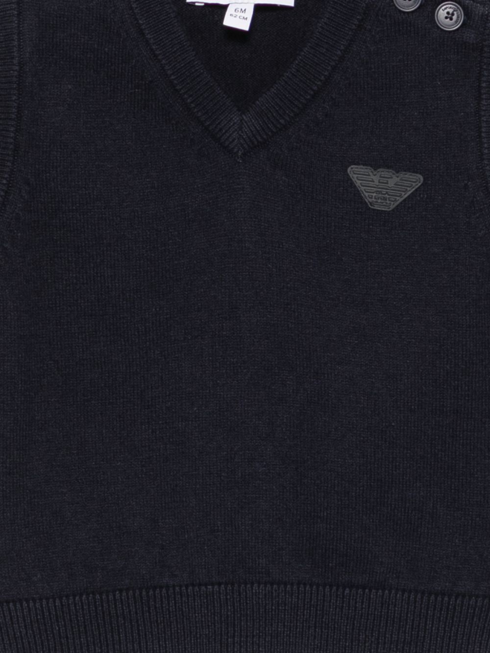 Gilet per neonato Emporio Armani Kids blu con toppa con logo EB000441 AF28773 UB118 EMPORIO ARMANI KIDS 