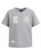 T-shirt per bambino Emporio Armani Kids grigia con stampa grafica logo EB001362 AF13715 O8042 EMPORIO ARMANI KIDS 