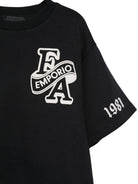 T-shirt per bambino Emporio Armani Kids nera con stampa grafica sul davanti EB001362 AF13715 UB118 EMPORIO ARMANI KIDS 