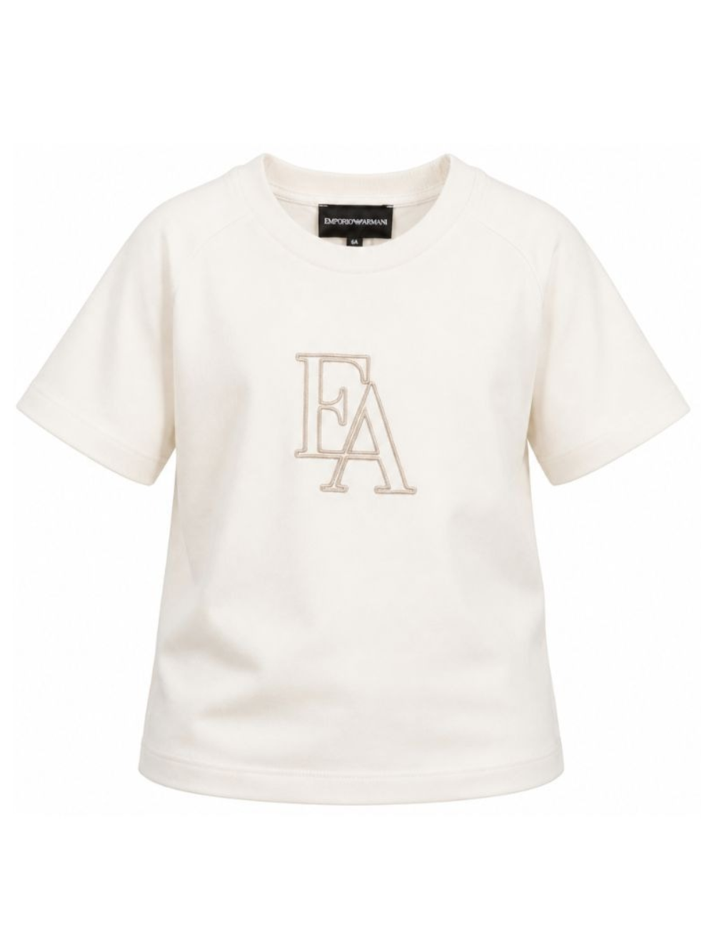 T-shirt per bambino Emporio Armani Kids bianca con lettere logo EB001367 AF26009 U1009 EMPORIO ARMANI KIDS 