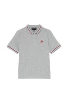 T-shirt per bambino Emporio Armani Kids grigia con logo applicato sul davanti EB001381 AF13715 O8042 EMPORIO ARMANI KIDS 