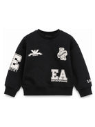 Felpa per bambino Emporio Armani Kids nera con patch logo EB001389 AF10126 UB118 EMPORIO ARMANI KIDS 