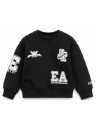 Felpa per bambino Emporio Armani Kids nera con patch logo EB001389 AF10126 UB118 EMPORIO ARMANI KIDS 