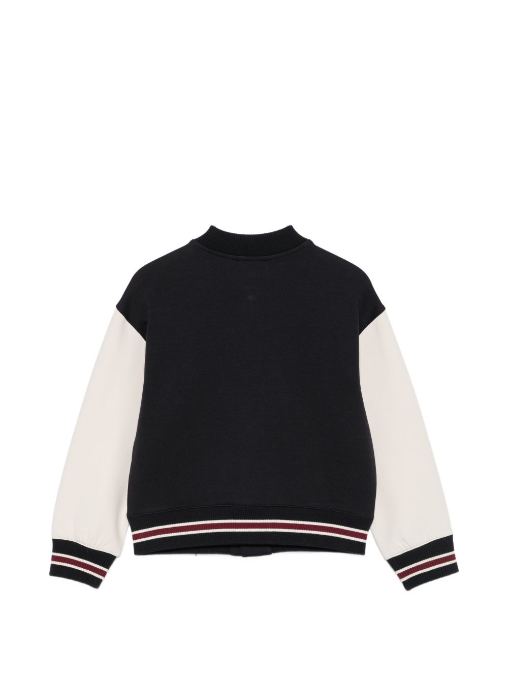 Felpa per bambino Emporio Armani Kids nera con applicazione con logo sul petto EB001390 AF10126 MZ998 EMPORIO ARMANI KIDS 