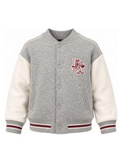 Felpa per bambino Emporio Armani Kids grigia con applicazione con logo sul petto EB001390 AF10126 MZ999 EMPORIO ARMANI KIDS 
