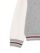 Felpa per bambino Emporio Armani Kids grigia con applicazione con logo sul petto EB001390 AF10126 MZ999 EMPORIO ARMANI KIDS 