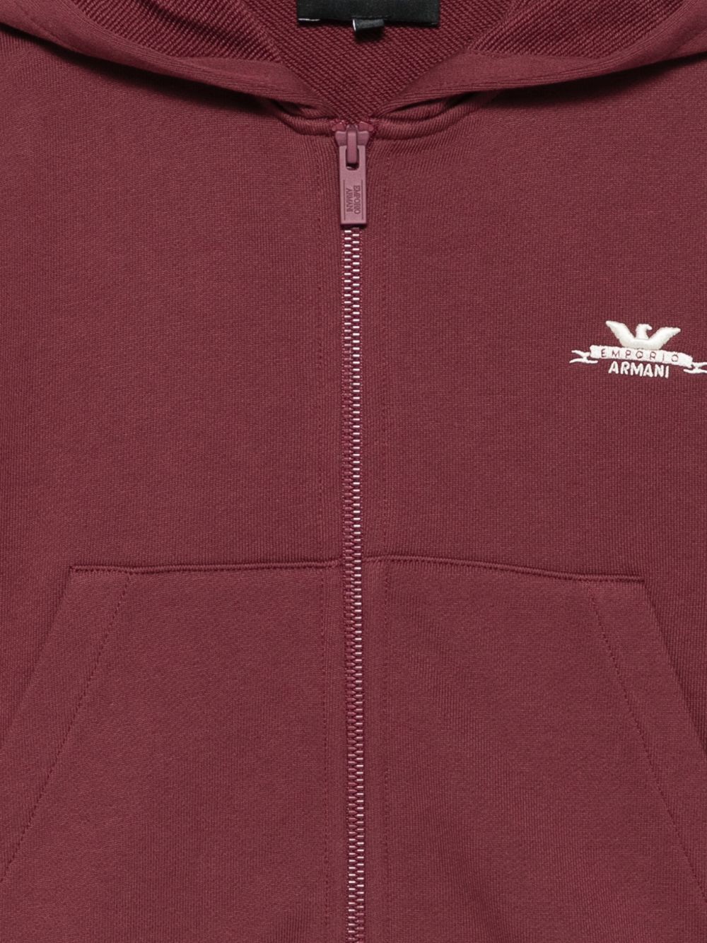 Felpa per bambino Emporio Armani Kids bordeaux con patch del logo sul retro EB001391 AF26020 UA343 EMPORIO ARMANI KIDS 