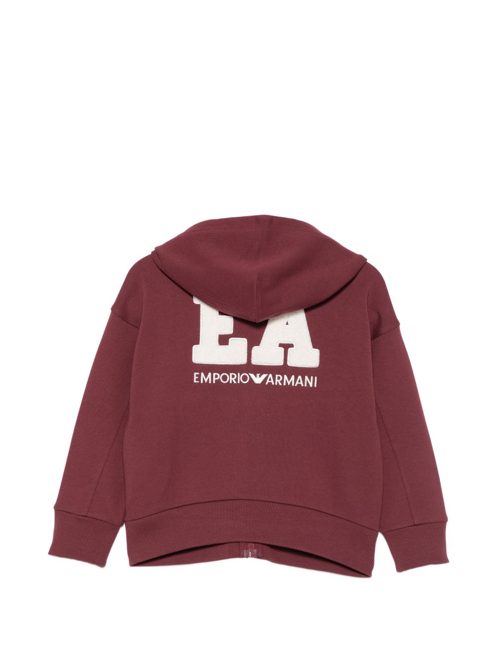 Felpa per bambino Emporio Armani Kids bordeaux con patch del logo sul retro EB001391 AF26020 UA343 EMPORIO ARMANI KIDS 