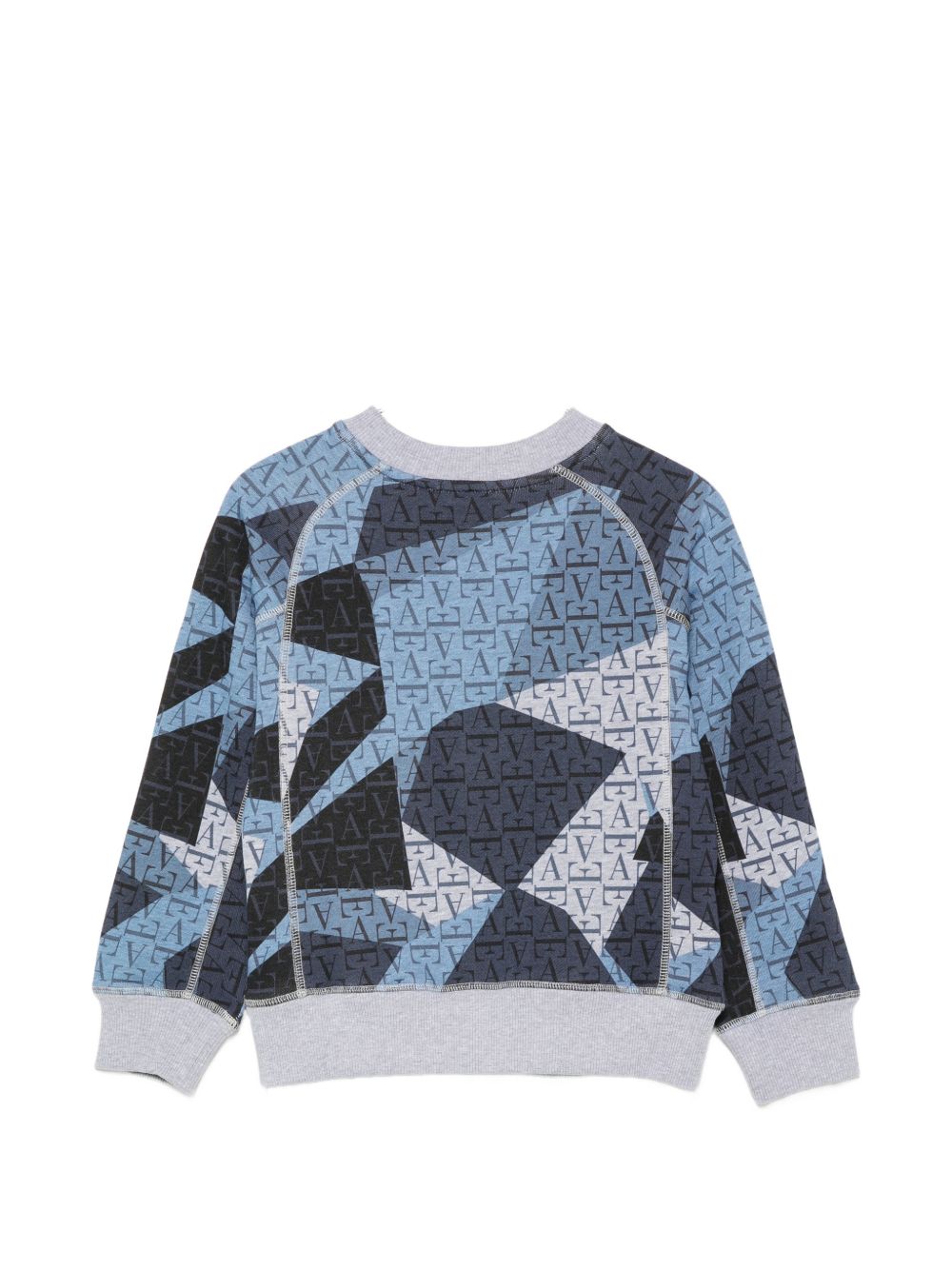 Felpa per bambino Emporio Armani Kids multicolore con stampa logo all-over EB001395 AF26055 F8266 EMPORIO ARMANI KIDS 