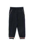 Pantatuta per bambino Emporio Armani Kids blu con applicazione laterale con logo EB001400 AF10126 UB118 EMPORIO ARMANI KIDS 