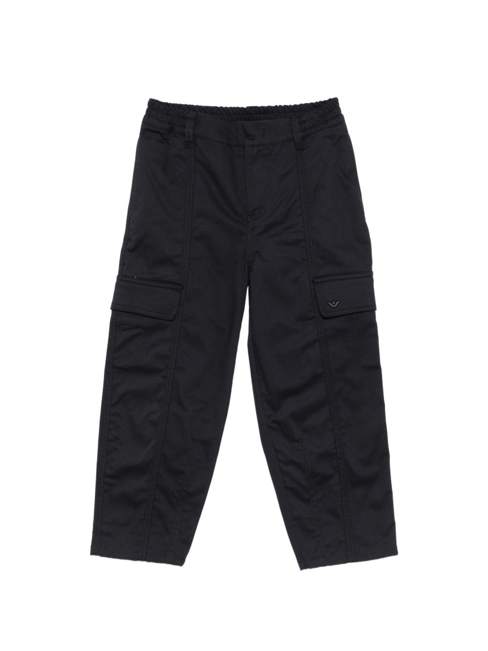 Pantaloni cargo per bambino Emporio Armani Kids nero con due tasche posteriore a filetto EB001412 AF26252 UB118 EMPORIO ARMANI KIDS 
