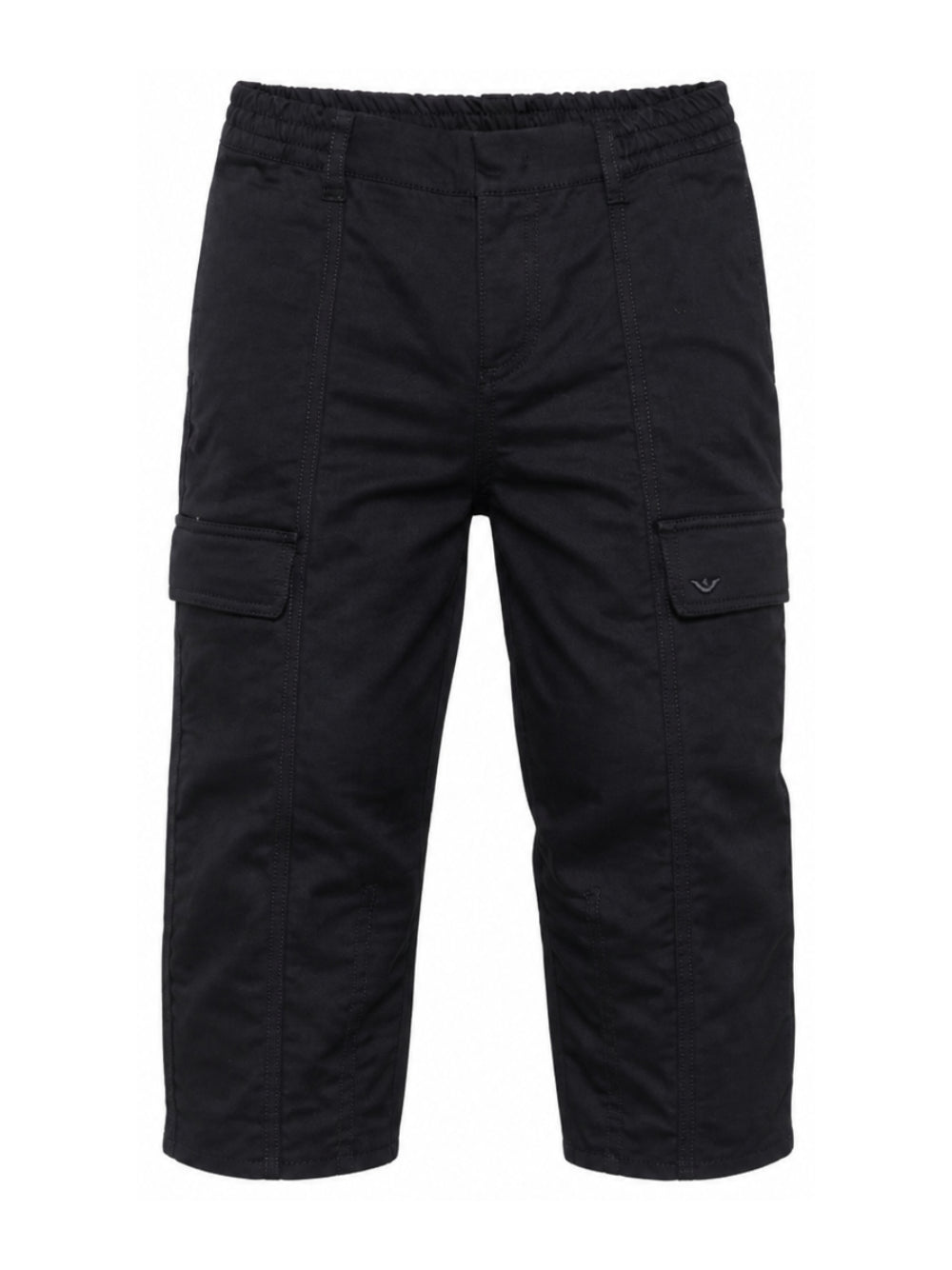 Pantaloni cargo per bambino Emporio Armani Kids nero con due tasche posteriore a filetto EB001412 AF26252 UB118 EMPORIO ARMANI KIDS 