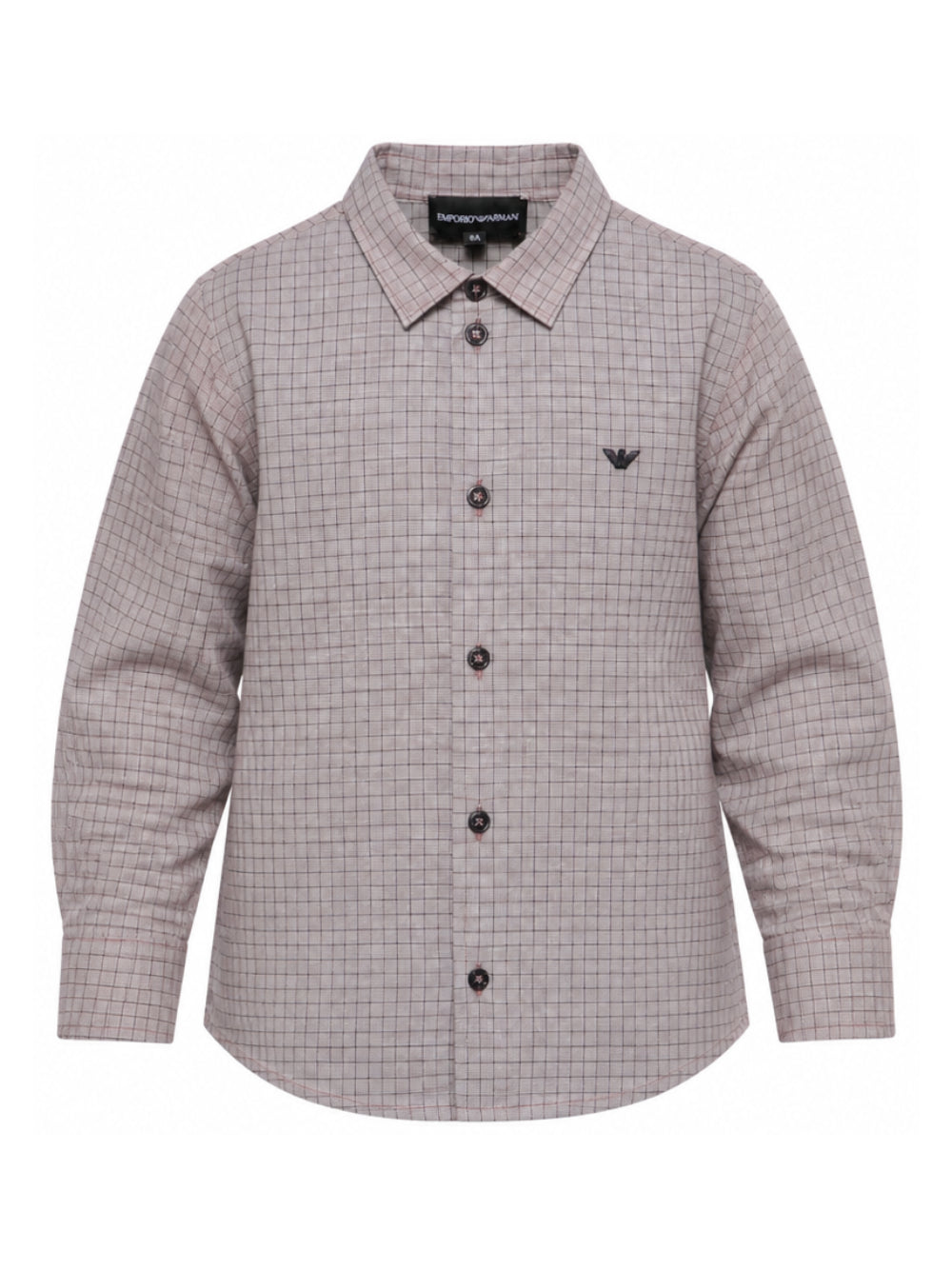 Camicia per bambino Emporio Armani Kids rosa chiaro con motivo a quadri EB001426 AF25922 F6016 EMPORIO ARMANI KIDS 