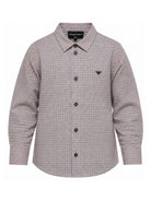 Camicia per bambino Emporio Armani Kids rosa chiaro con motivo a quadri EB001426 AF25922 F6016 EMPORIO ARMANI KIDS 