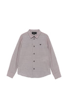 Camicia per bambino Emporio Armani Kids rosa chiaro con motivo a quadri EB001426 AF25922 F6016 EMPORIO ARMANI KIDS 
