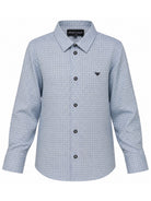 Camicia per bambino Emporio Armani Kids azzurro con motivo a quadri EB001426 AF25922 FB065 EMPORIO ARMANI KIDS 