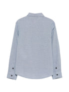 Camicia per bambino Emporio Armani Kids azzurro con motivo a quadri EB001426 AF25922 FB065 EMPORIO ARMANI KIDS 