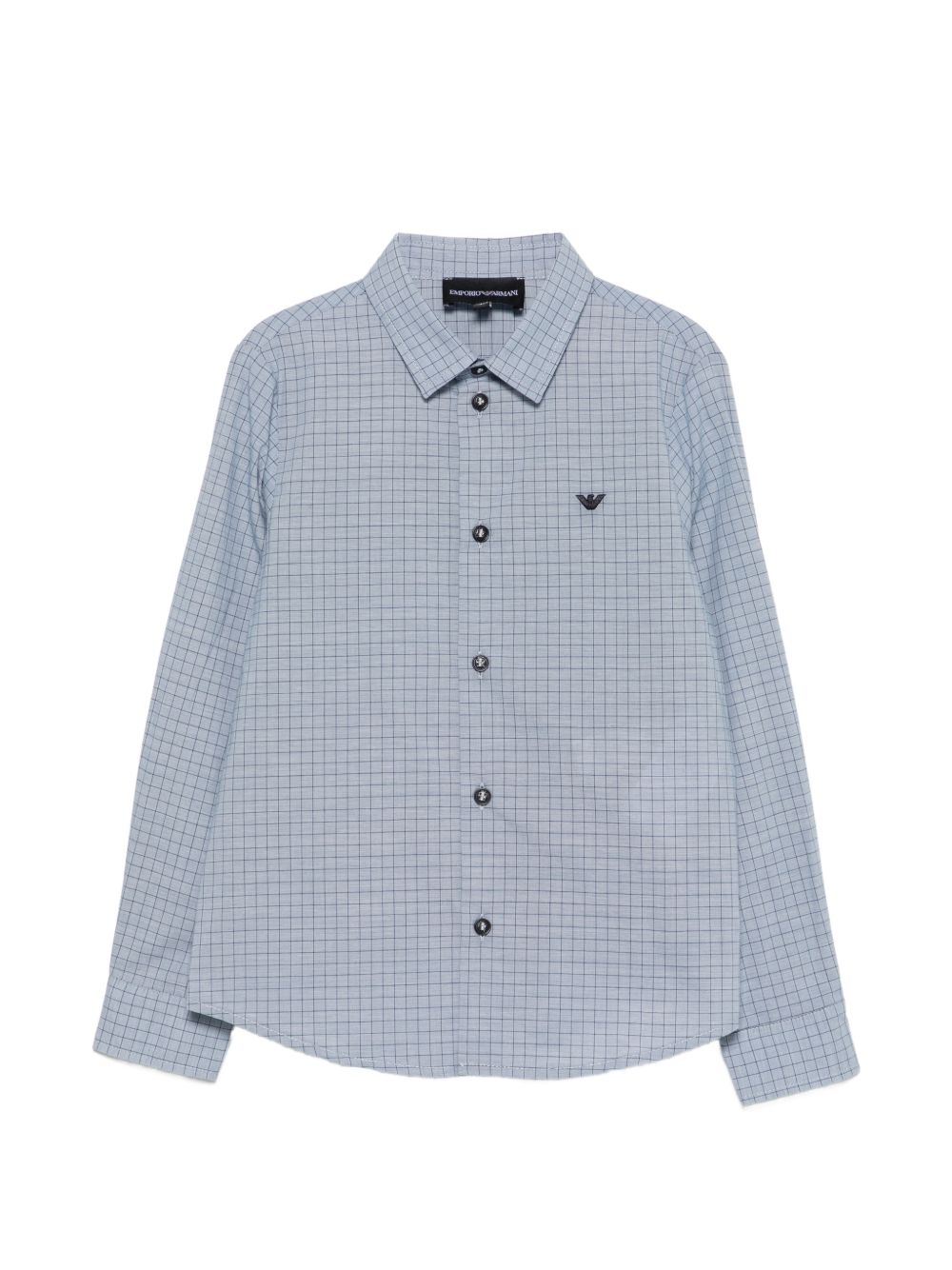 Camicia per bambino Emporio Armani Kids azzurro con motivo a quadri EB001426 AF25922 FB065 EMPORIO ARMANI KIDS 