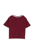 T-shirt per neonato Emporio Armani Kids bordeaux con patta logo EB001439 AF13715 UA343 EMPORIO ARMANI KIDS 
