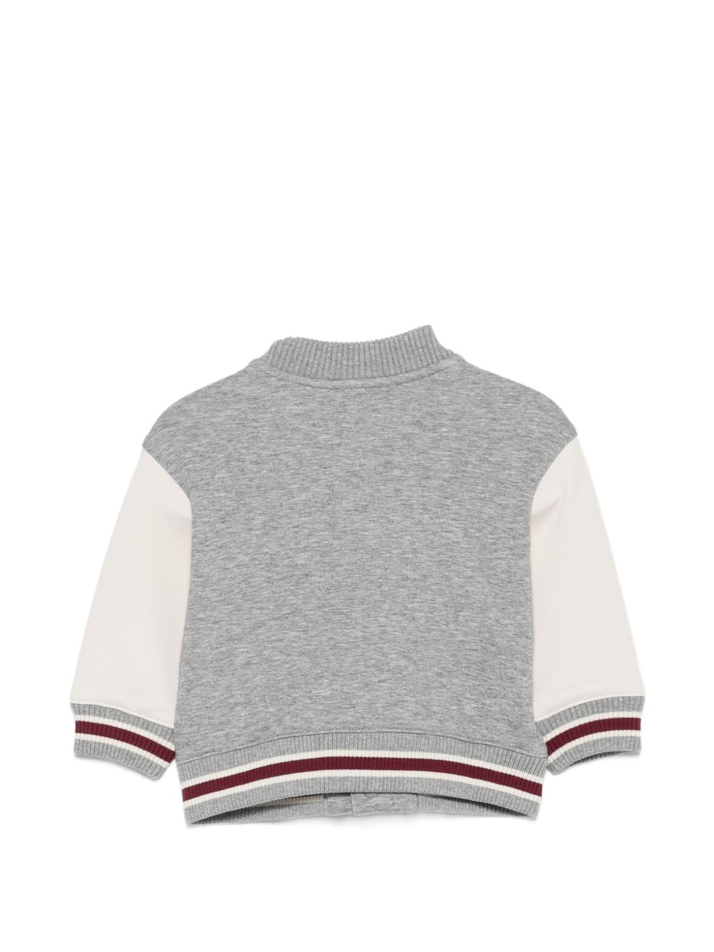 Felpa per neonato Emporio Armani Kids grigia con applicazione frontale con logo EB001459 AF10126 MZ999 EMPORIO ARMANI KIDS 