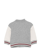Felpa per neonato Emporio Armani Kids grigia con applicazione frontale con logo EB001459 AF10126 MZ999 EMPORIO ARMANI KIDS 