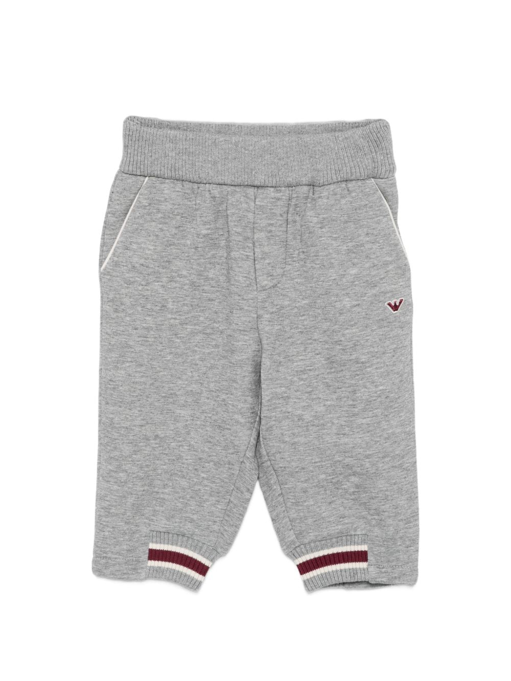 Pantatuta per neonato Emporio Armani Kids grigio con logo ricamato sul davanti EB001466 AF10126 O8042 EMPORIO ARMANI KIDS 