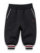 Pantatuta per neonato Emporio Armani Kids nero con logo ricamato sul davanti EB001466 AF10126 UB118 EMPORIO ARMANI KIDS 