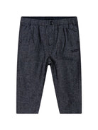 Pantaloni per neonato Emporio Armani Kids blu con dettaglio plissettato EB001467 AF25919 FB056 EMPORIO ARMANI KIDS 