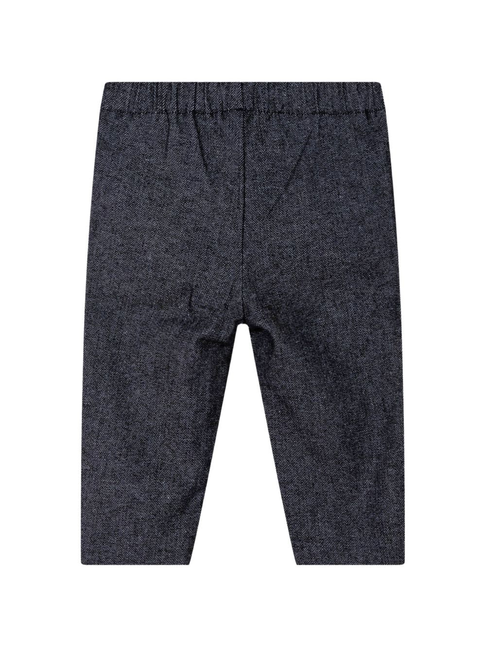 Pantaloni per neonato Emporio Armani Kids blu con dettaglio plissettato EB001467 AF25919 FB056 EMPORIO ARMANI KIDS 