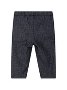 Pantaloni per neonato Emporio Armani Kids blu con dettaglio plissettato EB001467 AF25919 FB056 EMPORIO ARMANI KIDS 